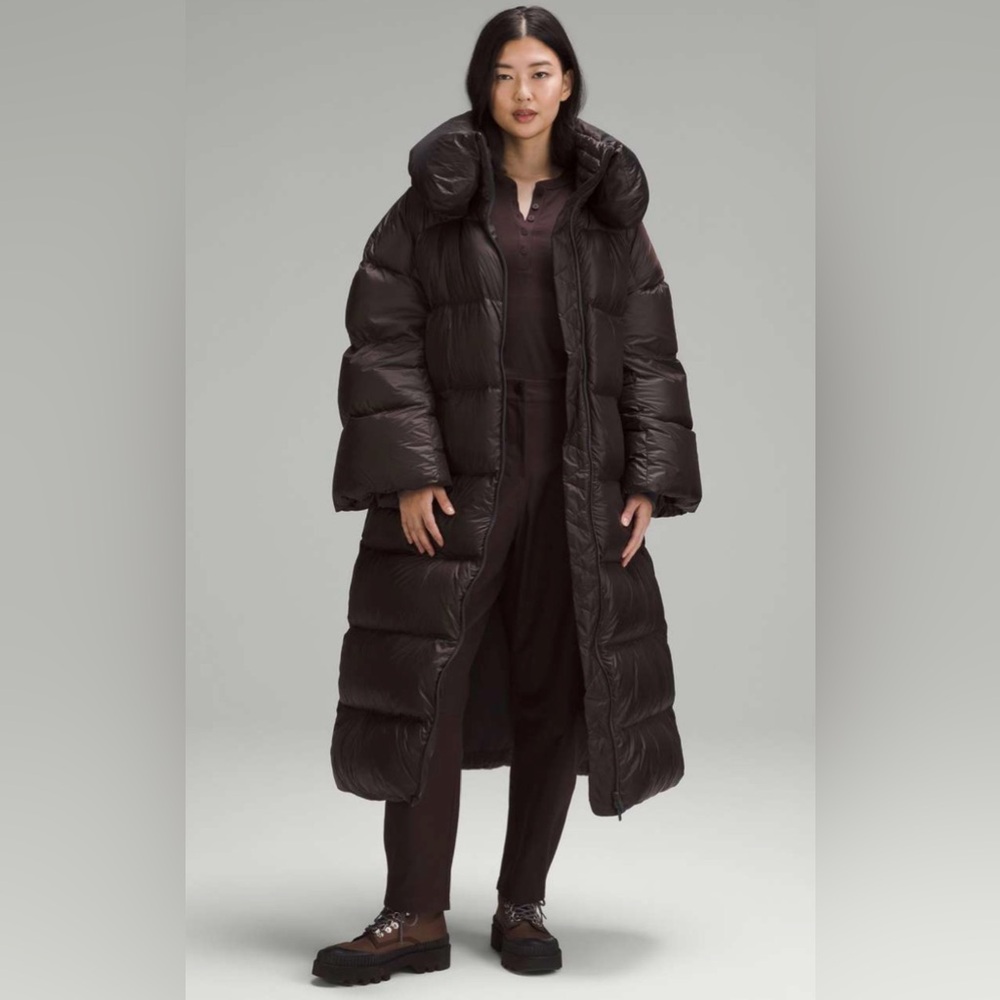 Lululemon Down-Filled Long Puffer
Jacket - Espresso/Dark Ash - Size 2